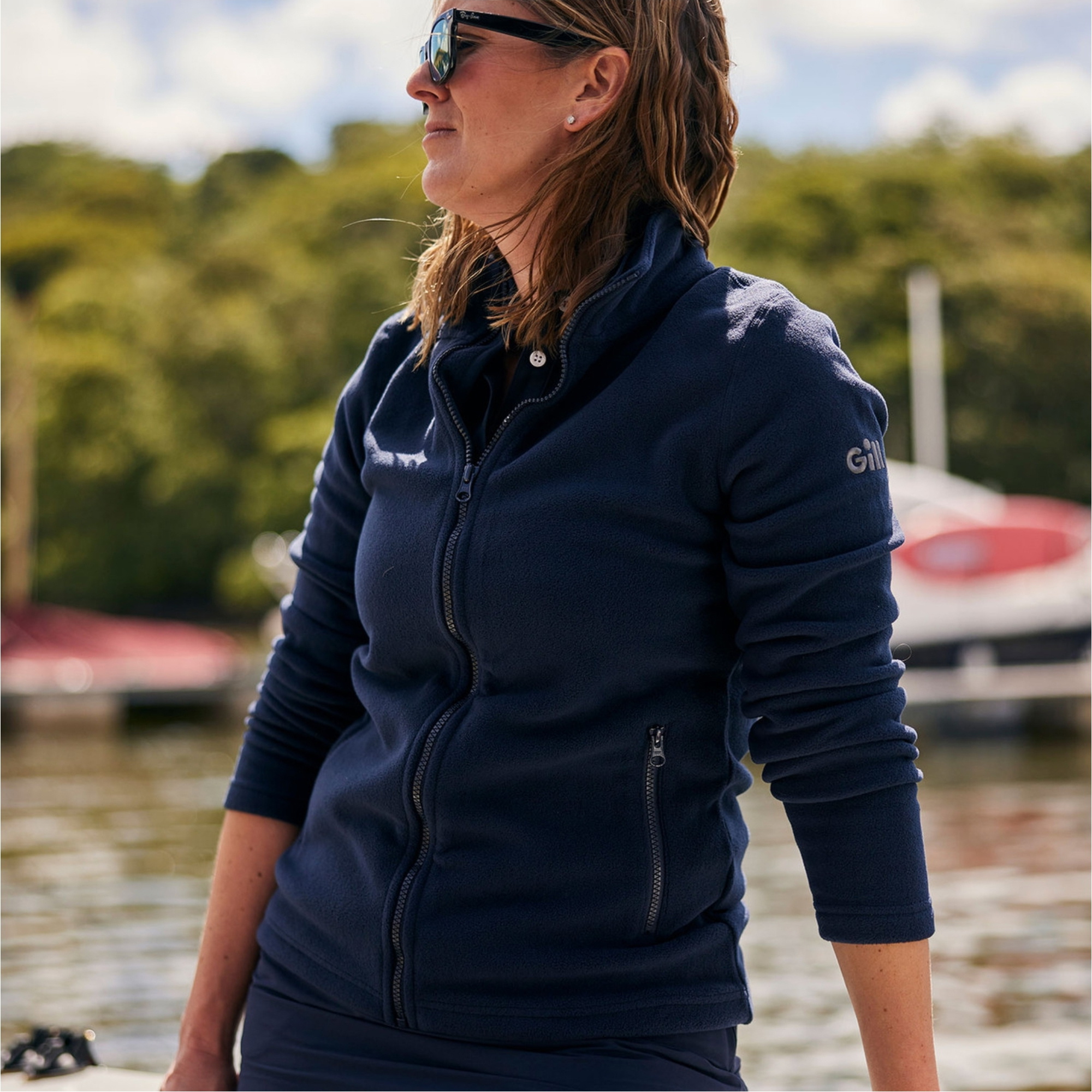 2026 Gill Womens Pursuit Full Zip Fleece CC50W - Navy
